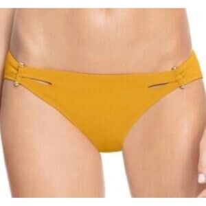 Robin Piccone Eden S Marigold Yellow Bikini Bottom Cutout Swimwear ++Spot